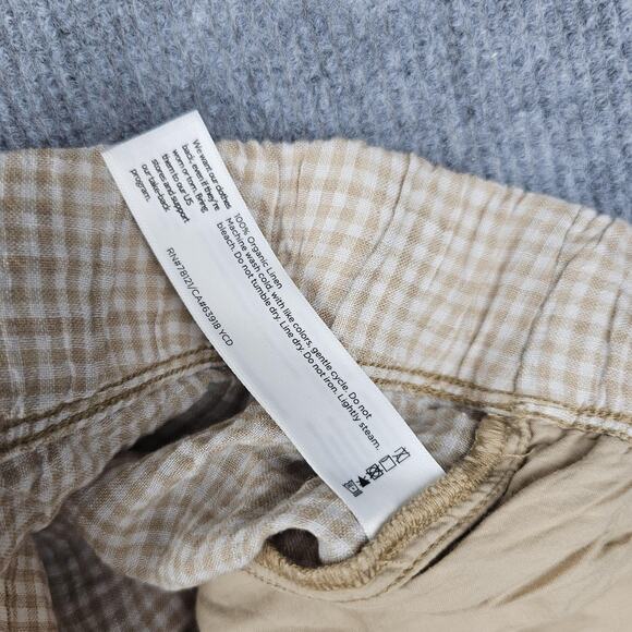 Eileen Fisher Pants Womens 3X Gingham Check Pull On Coastal Lightweight Tapered - Picture 7 of 8